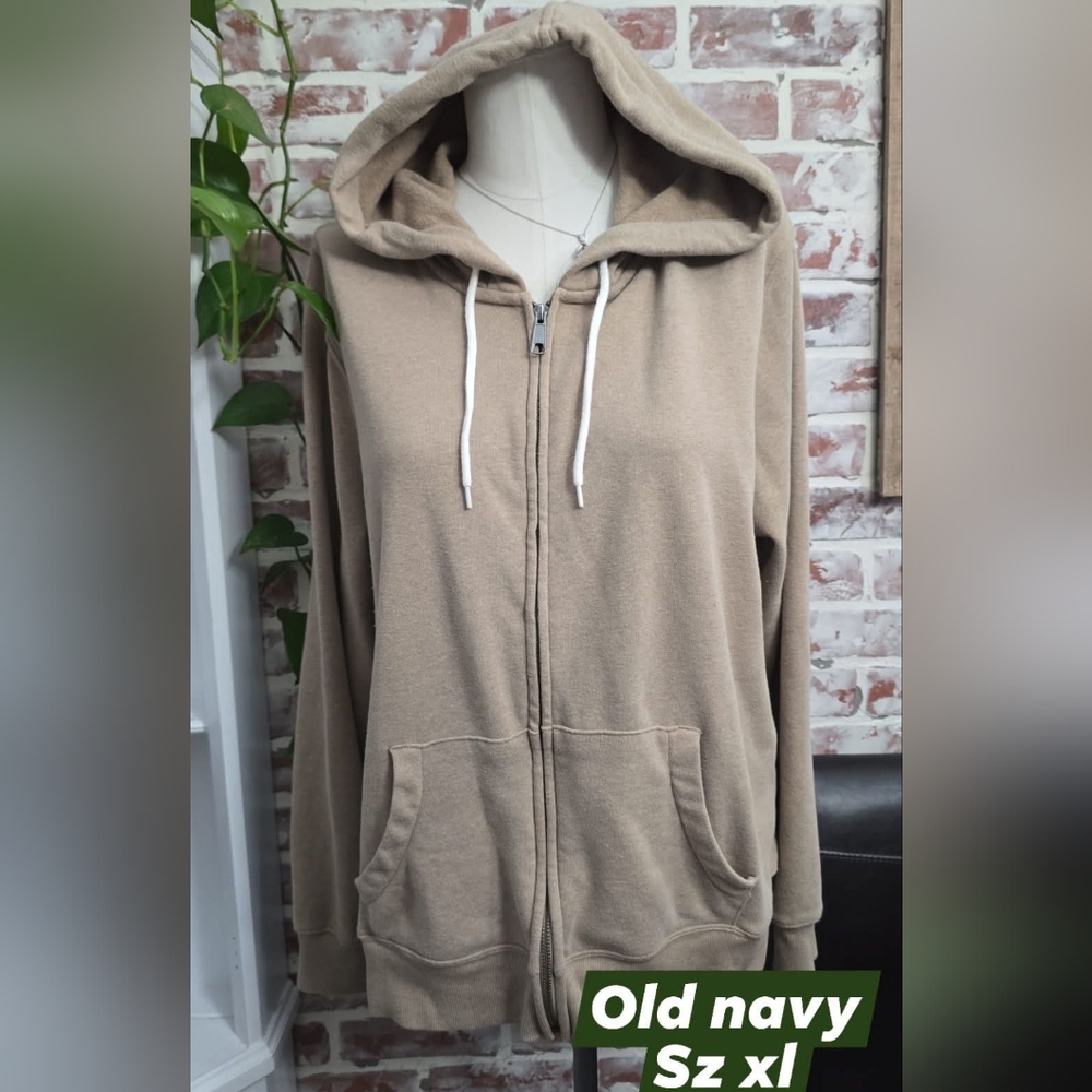 Old navy womens hoodie tan sz xl